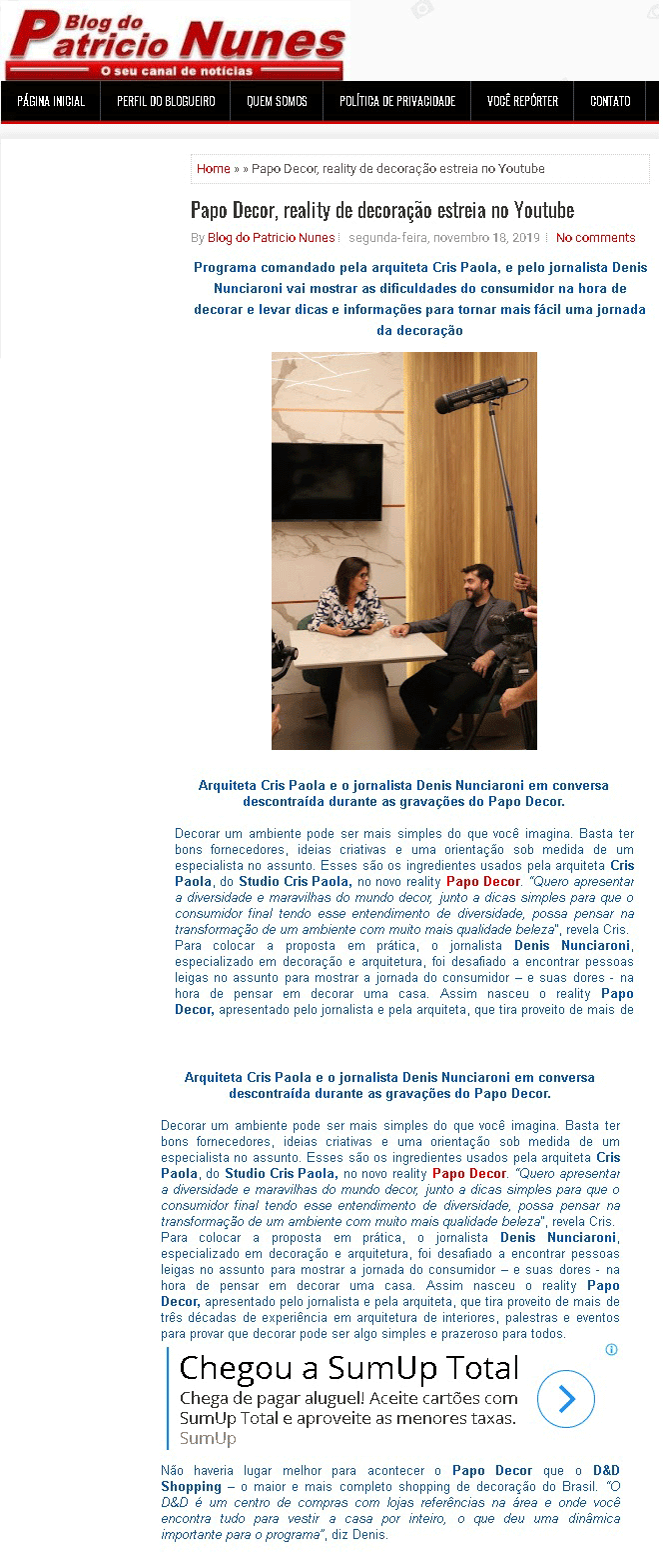(Português do Brasil) Blog Patricio Nunes