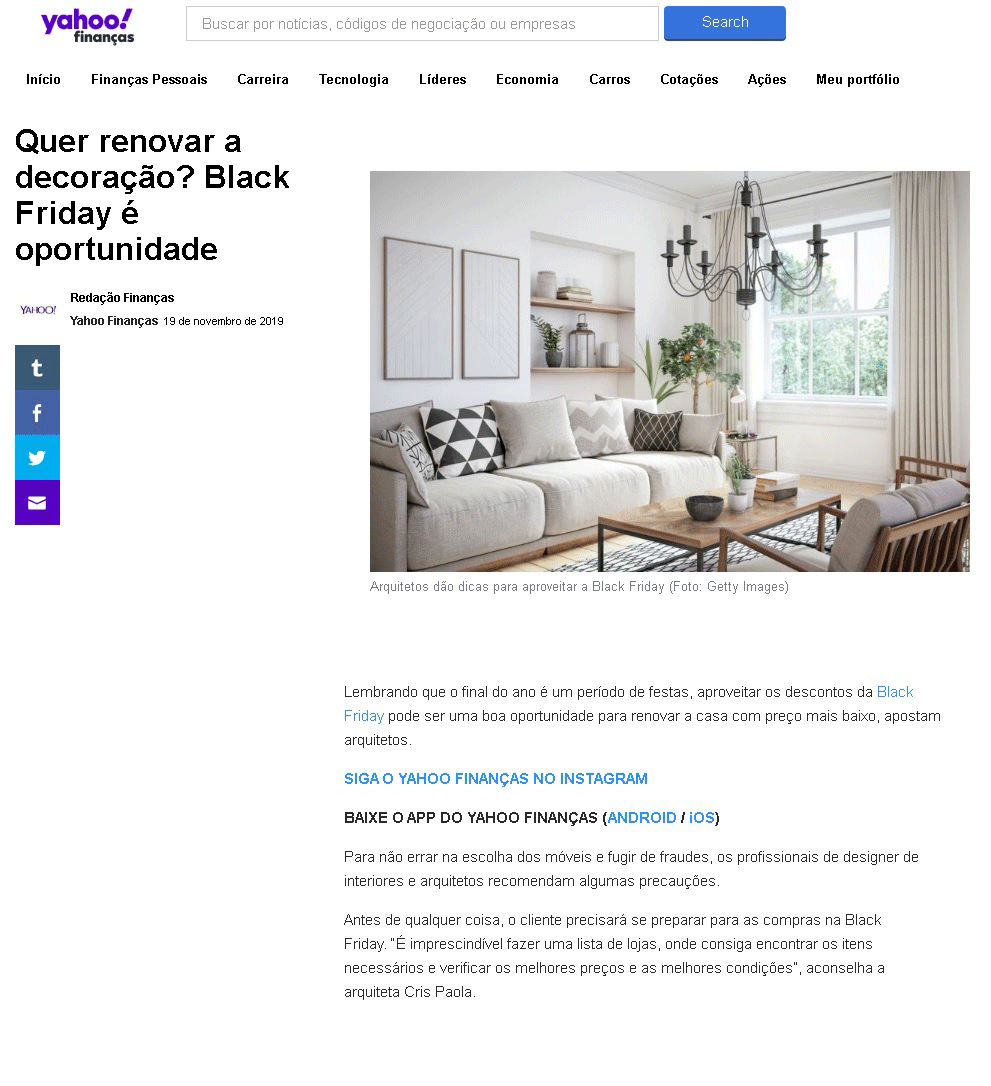 (Português do Brasil) Yahoo Finanças